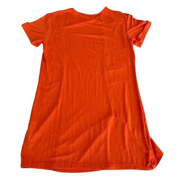 Superdown Revolve Shirt Dress Simona Tee Dress Size Small Orange EUC Soft Chic - Picture 4 of 6